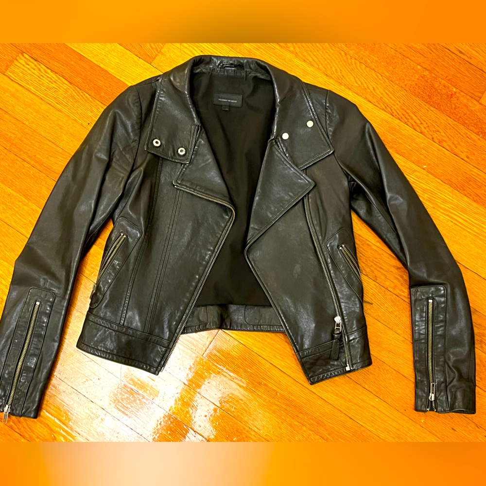 Mackage leather short jacket size xs
